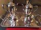 Vintage Wm Rogers 6 Piece Silverplate Tea-coffee Set With Large Tray #22-151