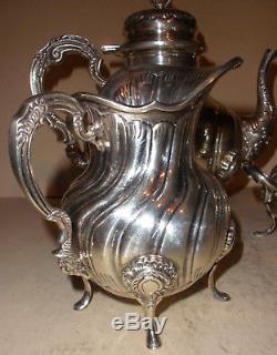 Vintage beautiful tea set teapot Tane JRC sterling silver Mexico Mexican heavy
