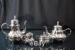 Vintage mid century Eugen Ferner Hand Chased Sterling Silver Tea & Coffee Set