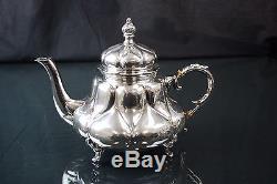 Vintage mid century Eugen Ferner Hand Chased Sterling Silver Tea & Coffee Set