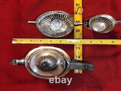 Vintage small sterling silver tea set & spoon, 3 pc very nice hallmarked 396g