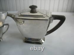 Vtg 4 pc ROGERS BROTHERS Legacy Silverplate ART DECO Tea Service Set c1929