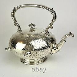 Vtg Barker Ellis Silver Plate Coffee & Tea Service Complete Set with Tray England