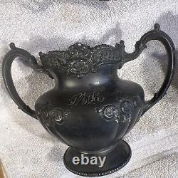 Vtg Middletown Plate Co 5 Piece Silver Etched Coffee Tea Pot Set