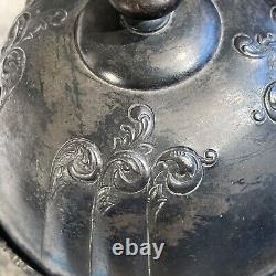 Vtg Middletown Plate Co 5 Piece Silver Etched Coffee Tea Pot Set