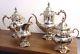 Wallace Grand Baroque Sterling Silver 4pcs Tea Set Coffee Tea Sugar Creamer