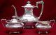 Wallace Silver Company N6724 Silverplate 4-piece Tea Set Teapot, Ceamer, Sugar