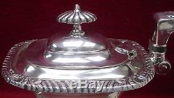 WALLACE Silver Company N6724 silverplate 4-piece TEA Set TEAPOT, Ceamer, SUGAR