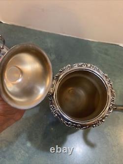 WALLACE Silverplate 5 piece Tea/Coffee Service Set #1100 Bonus Trays
