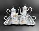 Wm Rogers Silver Plate Vtg Coffee Tea Service Serving Tray 5 Piece Set