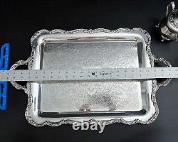 WM Rogers Silver Plate Vtg Coffee Tea Service Serving Tray 5 Piece Set