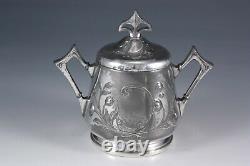 WMF Art Nouveau Jugendstil Secession silver plated tea set German circa 1905