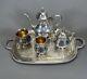 Wallace 5 Piece Silver Plated Tea Set With Waste Silverplate Holloware M608