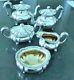 Wallace 5 Piece Sterling Silver Soldered Coffee/tea Set Discard Pot Nickel Silv