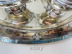 Wallace #6689 Silverplate 6 Piece Coffee/Tea Service With Tray