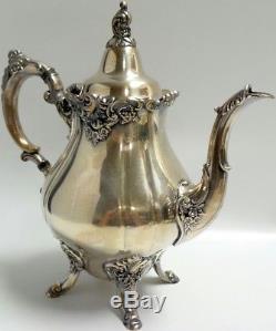 Wallace Grand Baroque Silver Plate Tea / Coffee 9 Piece Service Set