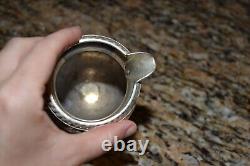 Wallace M601 Vintage Lovely Silver plate 4pcs Coffee Tea set Creamer/Sugar/Waste