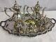 Wallace Rose Point #1200 Silver Plate 6 Piece Coffee/tea Set With Tray