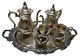 Wallace Royal Rose Silver Plated Tray, Coffee, Tea, Sugar, & Creamer Tea Set