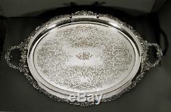 Wallace Silver Tea Set Tray c1945 GRAND BAROQUE 28