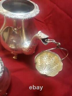 Wallace Silver plate Baroque Coffee & Tea Service set