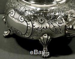 Watson Co. Sterling Tea Set c1920 HAND DECORATED