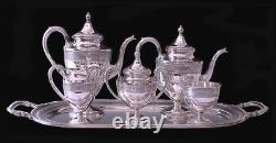 Wedgwood By International Sterling Tea Set With Sterling Tray 165 oz