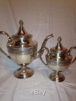 Wedgwood Sterling Silver Coffee And Tea Pot Set Service International 4pcs