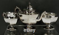 Whiting Sterling Silver Tea Set HEXAGONAL URN FORM c1900