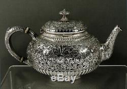 Whiting Sterling Tea Set c1890 Persian Pat. 412 No Monogram
