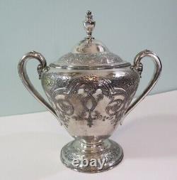 Wilcox S. P. Co. Silverplate Tea/Coffee Set Paisley Design 7032