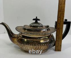 William Adams SHEFFIELD English Silver Plate 5 Pc. Ribbed Tea Set