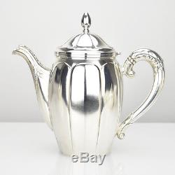 Wolff Pforzheim Art Deco 5pcs Tea / Coffee Set Service w Tray Silver Plated 1930