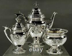 Wood & Hughes Silver Tea Set 1868 MEDALLION