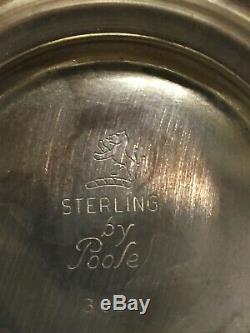 5 Piece Set Sterling Silver Tea Paul Revere Reproduction Par Poole