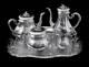5pc Louis Français Xvi 950 Sterling Silver Tea Set + Tray Par Parent, 1850-1899