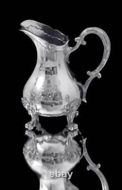 5pc Louis Français XVI 950 Sterling Silver Tea Set + Tray Par Parent, 1850-1899