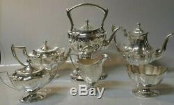 7 Piece Set 1909 Whiting Manufacturing Co. Sterling Silver Thé / Café Set
