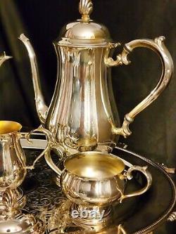 8 Pièces Oneida. 800 Silver Plated Tea & Coffee Server Set USA Made 23 Platter