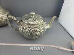 American Silver Plate Co Tea Cafe Set Floral Victorian Simpson Hall Miller