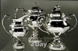 American Silver Tea Set C1850 Jones Ball & Noir