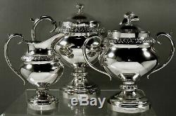 American Silver Tea Set C1850 Jones Ball & Noir