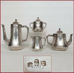 Ancien Jugendstil Art Nouveau Déco Wmf Tea Cafe Set Argent Assiette Allemand 1900