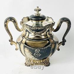 Antique 1912 Wilcox Silver Plated Tea Set E Monogrammedancien Nj Gov 5 Pcs
