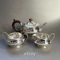 Antique Art Déco Solid Sterling Silver Tea Service Set 1931 Birmingham 449g