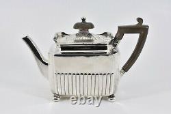 Antique Bachelors Art Déco 3 Piece Solid Silver Tea Set (henry Stratford, 1931)
