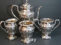 Antique E. G. Webster & Son Ornate Repousse Silverplate 4 Pc Tea/cafee Set Rare