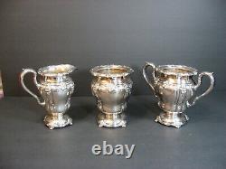 Antique E. G. Webster & Son Ornate Repousse Silverplate 4 Pc Tea/cafee Set Rare