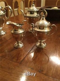 Antique Ellmore Argent Co. Sterling Silver 5 Piece Tea Set