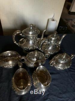 Antique Gorham Argent Sterling Tea Set 7 Pièces